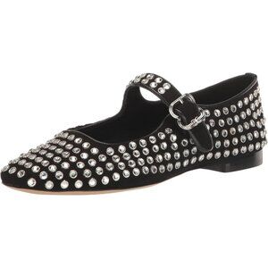 Sam Edelman Flat Shoes Women Black Suede Michaela Mary Jane Flat